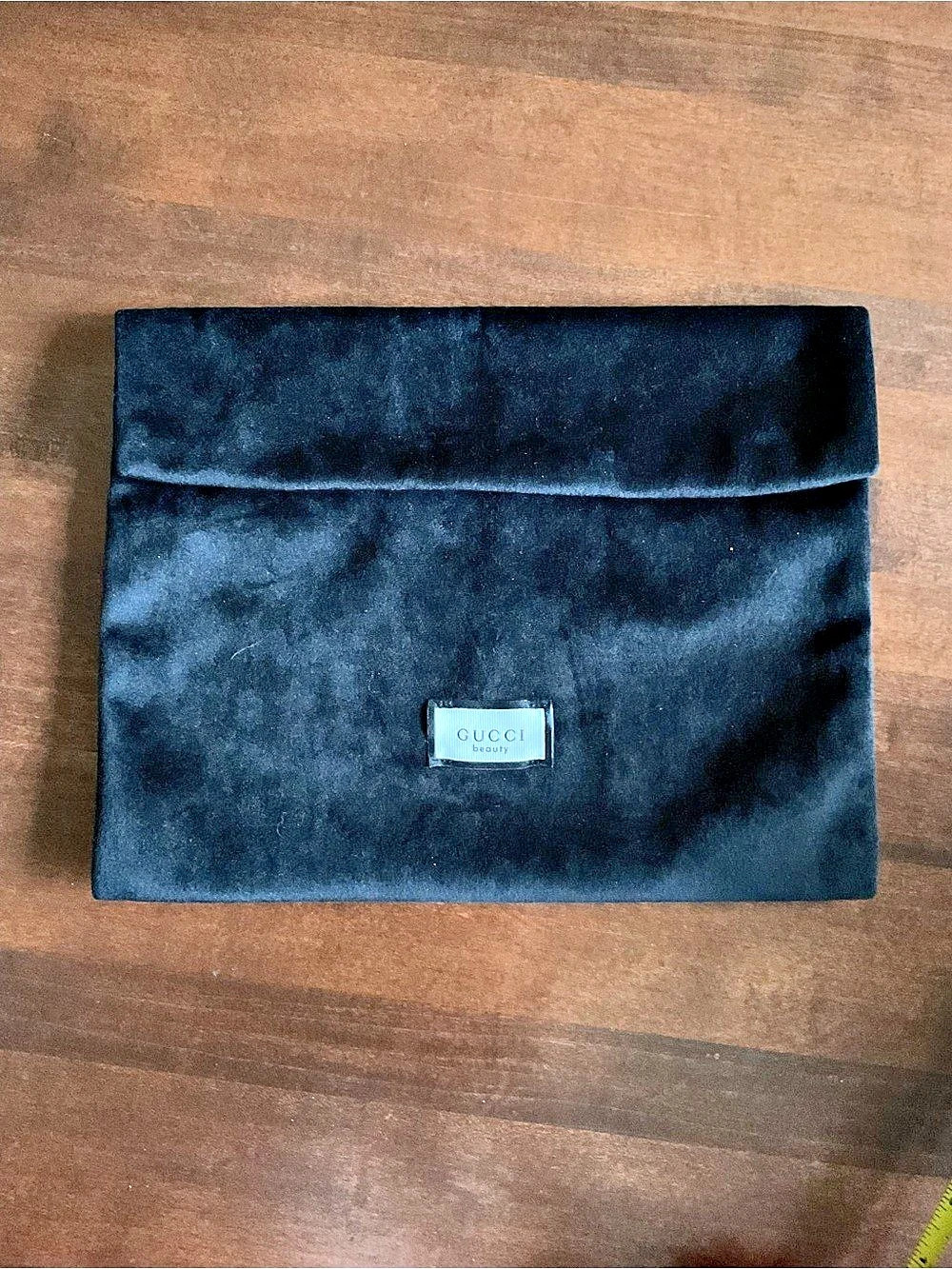 Gucci Beauty Black Velvet Flap Pouch